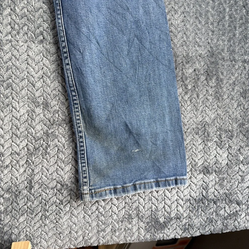 Levi's 513 Jeans Mens 34x32 Slim Straight Med Wash Denim Casual Stretch‎ Blue